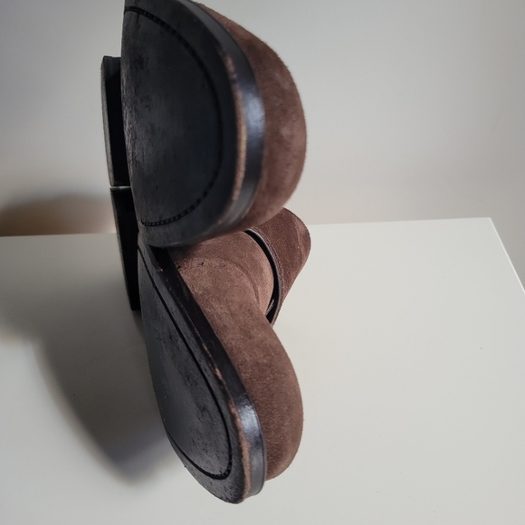 Crosby Square Allen Double Monk Strap Brown Suede Loafer Dress Shoes Size 8.5 - Picture 11 of 14